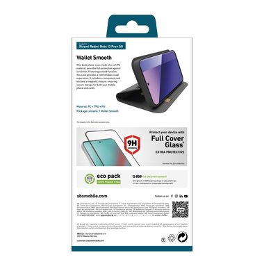 Bookcase mit Kartenfächern für das Xiaomi Redmi Note 13 Pro+ 5G | SBS