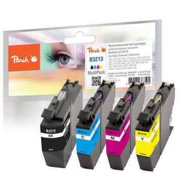 Peach Combi Pack, compatible with Brother LC-3213VALP