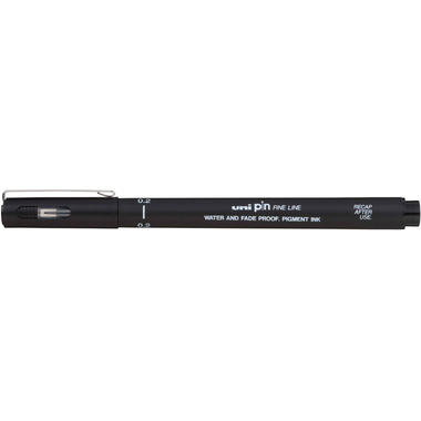 UNI-BALL Fineliner Pin 0,2mm PIN02200(S)B schwarz