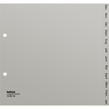 KOLMA Répertoires LongLife A4 1/2h. 19.581.03 gris Dez-Jan AL