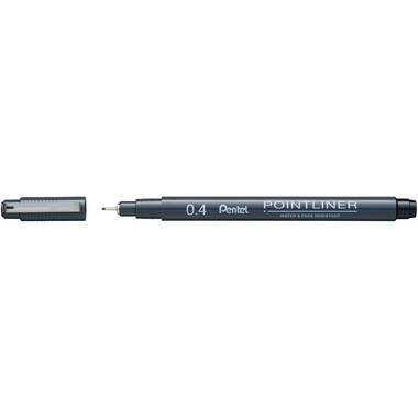 PENTEL Fineliner Pigment 0.4 mm S20P-4A POINTLINER, schwarz