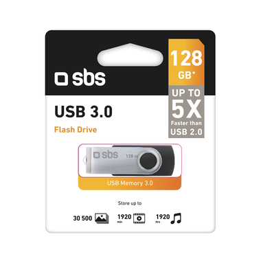 USB 3.0 Stick mit 128 GB und schwenkbarer Abdeckung