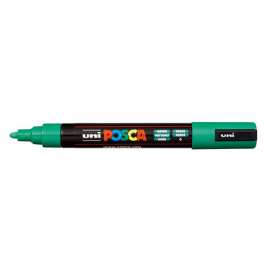 UNI-BALL Posca Marker 1,8-2,5mm PC-5M GREEN grün, Rundspitze