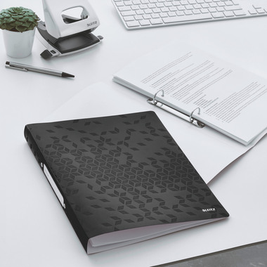 LEITZ Classif. ad annelli WOW PP A4 4257-00-95 nero 25mm