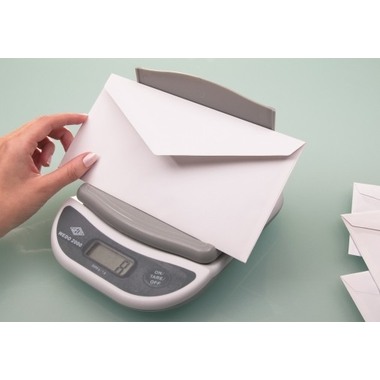 WEDO Brief- und Paketwaage 2000 502000 Tragkraft bis 2kg 17x42x20.5cm