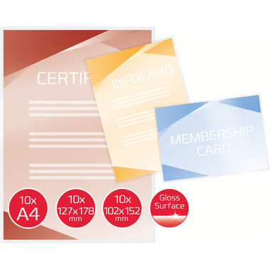 GBC Folientaschen ED23125 MixPack für Fotos 30 Stk.