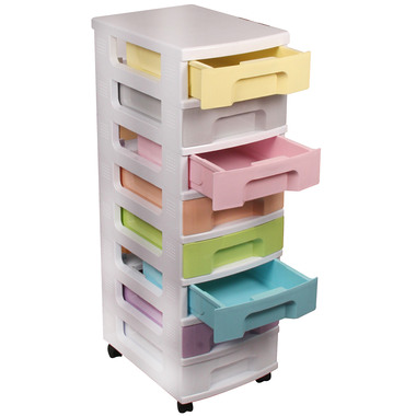 USEFULBOX Aufbewahrungsbox 30x42x92,5cm 68507600 8x7 l Schubalden, Pastell