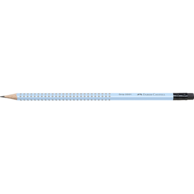 FABER-CASTELL Crayon Grip 2001 B 217274 sky blue,avec gomme