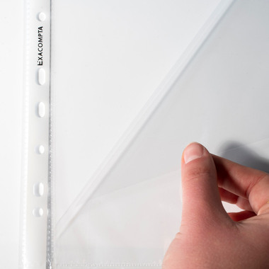 EXACOMPTA Poches présent, lisse A4 5800E PP, perforé, 60my 100 pcs.