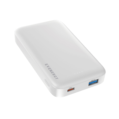 Powerbank 10000mAh, White, USB + USB-C
