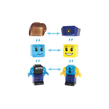 Magna-Tiles Station de police 35 pièces