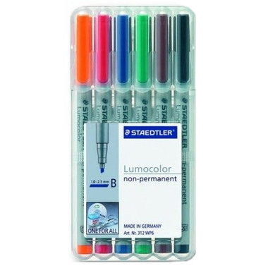 STAEDTLER Lumocolor non-perm. B 312 WP6 6 Farben ass.