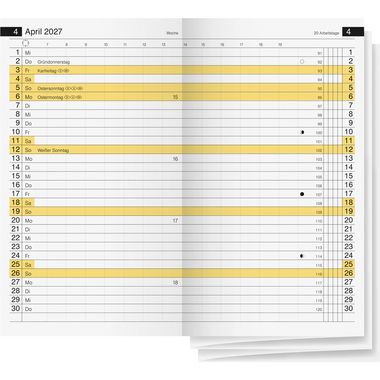 RIDOIDE Miniplaner Ersatz 2027 7045600007.27 1M/2S DE 8.7x15.3cm