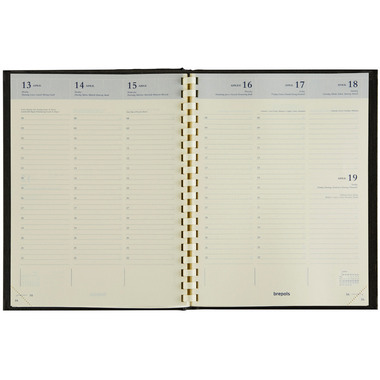 BREPOLS Agenda Timing Genova 2027 0.136.2052 1S/2P noir 16.8x22cm