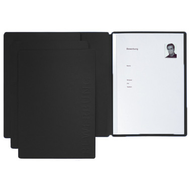 PAGNA Bewerbungsmappe Solo A4 22006-04 schwarz 5mm