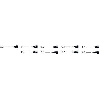 UNI-BALL Fineliner Pin 0,8mm PIN08200(S)B schwarz
