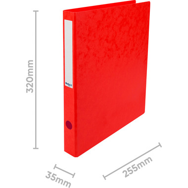 BIELLA Classeur ann. TopColor 3.5cm 15240345U rouge 2 anneaux A4