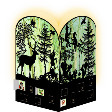 COPPENRATH Adventskalender 16.5x11.5cm 92998 Nostalgische Scherenschnitte