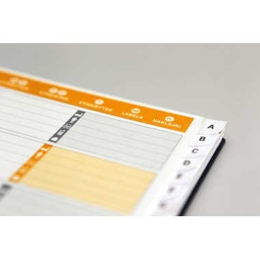 OXFORD Indirizzario int. A5 100103165 Motivi,grigio,rigato 80g 72 f.