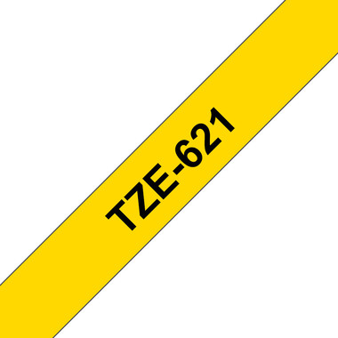 PTOUCH Nastro, plastific. nero/giallo TZe-621 PT-1280VP 9 mm
