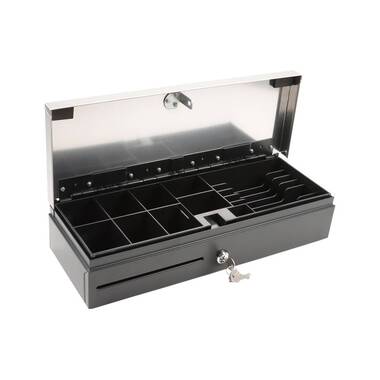 Cassetto per cassa Olympia HS-170S Nero/Acciaio inossidabile