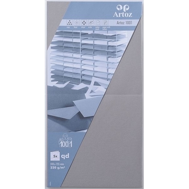 ARTOZ Cartoline 1001 310x155mm 107452262 220g, grafite 5 fogli