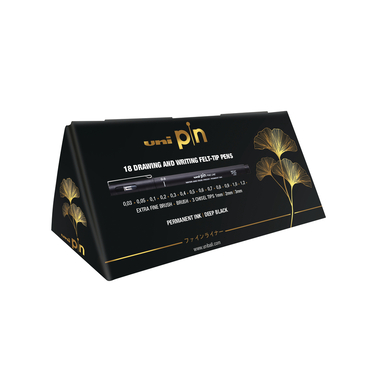 UNI-BALL Fineliner PIN PIN200.18P schwarz 18 Stück