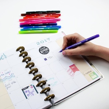 TOMBOW Stylo Fibre TwinTone Marker WS-PK-12P-1 clair 12 pcs.