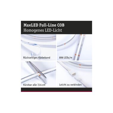 Paulmann MaxLED 500 LED Strip Full-Line COB 1.5 m