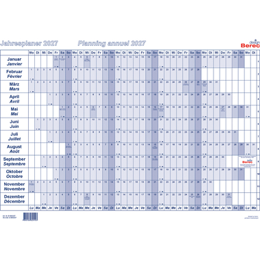 BEREC Papierjahresplaner 2027 B 5602/27 1J/1S blau A2