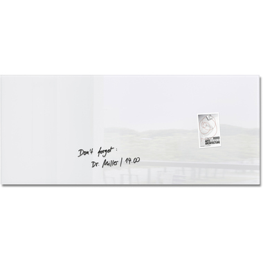 SIGEL Glas-Magnetboard GL241 weiss 1300x550x15mm