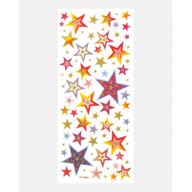 FOLIA Glitzer-Sticker 1411 Fantasia 5 Blatt/ 221 Stück