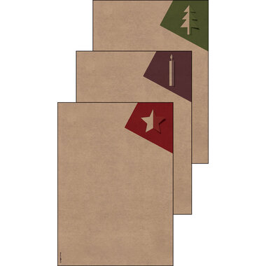 SIGEL Weihnachts-Motivpap.-Set A4 DP400 Cut-out style Kraftpapier
