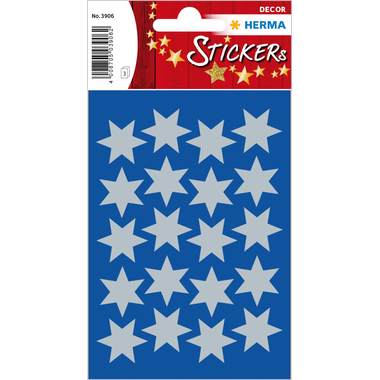 HERMA Sticker Etoile 21mm 3906 argent 60 pcs./3 flls.