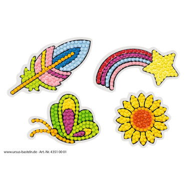 URSUS Diamond Sticker Magic 43510001 2 cartes, 2 pendentifes