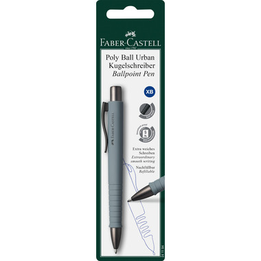 FABER-CASTELL Kugelschreiber Poly Ball XB 241188 stone grey