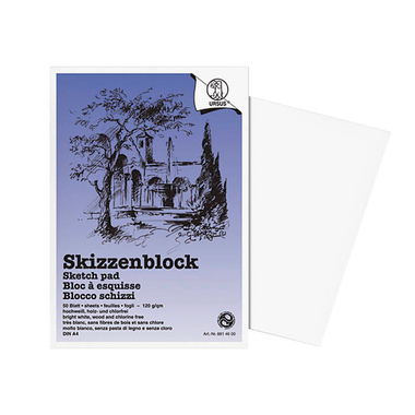 URSUS Skizzenpapier A4 8814600 120g, weiss 50 Blatt