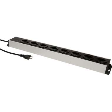 Max Hauri Steckdosenleiste Power Line 8x Typ 13 Grau/Schwarz