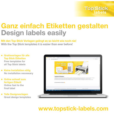 HERMA Étiquette TopStick 30.5x16.9mm 8728 universel, blanc 9600 piéces