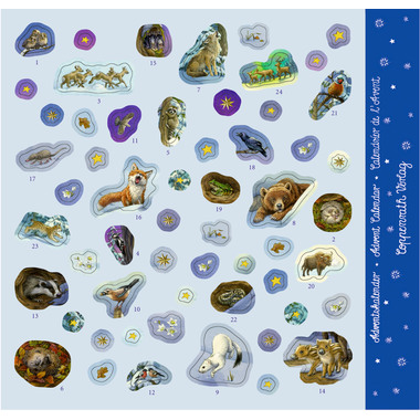 COPPENRATH Stickers calendrier de l'aven 95253 Animaux dans la forêt d'hiver