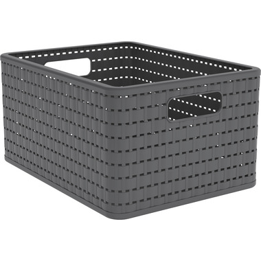 ROTHO Corbeille Country, A4 1115308046PC 18l, noir anthracite