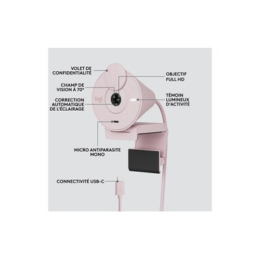 Logitech Webcam Brio 300 Rose