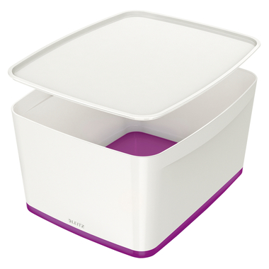 LEITZ MyBox Gross, mit Deckel 18lt 5216-10-62 weiss/violett