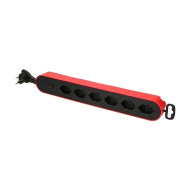 Max Hauri Steckdosenleiste Design Line  6x T13 rosso