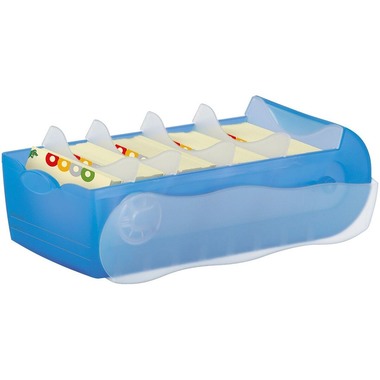 HAN Karteibox Croco A8 997-633 blau 9.7x6.7x19.1cm