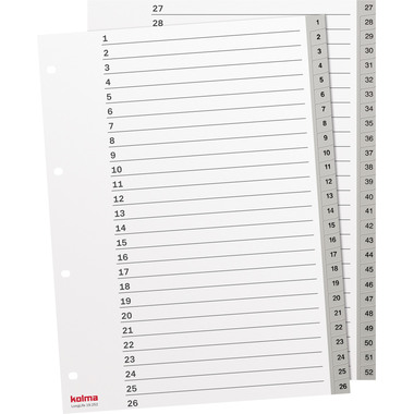 KOLMA Register LongLife A4 19.252.03 grau 1-52
