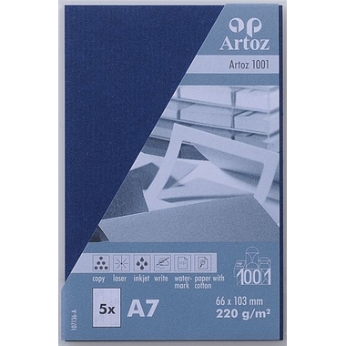 ARTOZ Visitenkarten 1001 A7 107136144 220g, classic blau 5 Blatt
