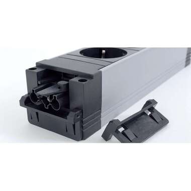 Bachmann Einbausteckerleiste STEP ALU 2xT13 90° 1xUSB C/C 100W