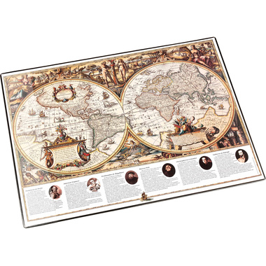 LÄUFER Schreibunterlage 45349 Weltkarte 53x40cm