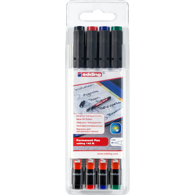 EDDING OHP-Marker permanent M 142-E4 4er Etui